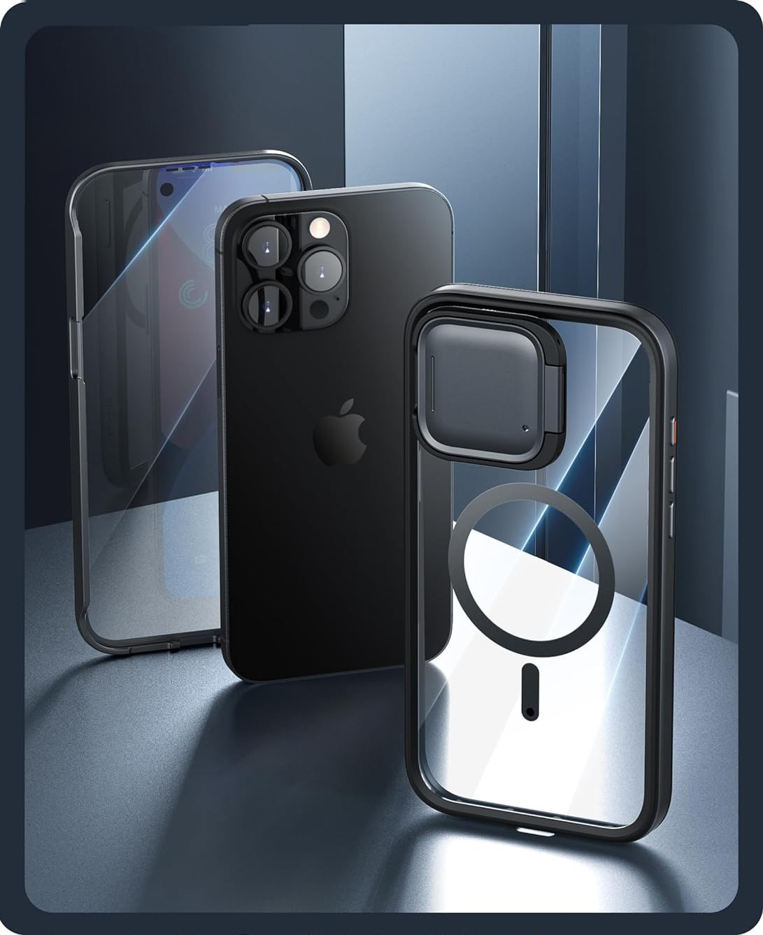 Etui Supcase i-Blason Shield Mag z MagSafe do iPhone 15 Pro Max, czarne